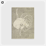 アートポストカード-Hokusai's Skull Rib Cage Macabre - 葛飾 北斎 Postcard.