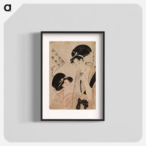 アートポスター-Geisha brushing her teeth - 喜多川 歌麿 Poster.