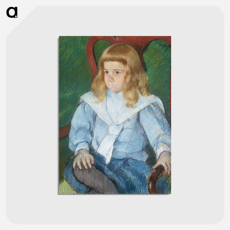 アートポストカード-Boy with Golden Curls - メアリー カサット Postcard.