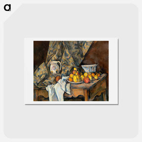 アートポストカード-Still Life with Apples and Peaches - ポール セザンヌ Postcard.