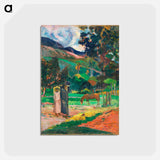 アートポストカード-Tahitian Landscape - ポール ゴーギャン Postcard.