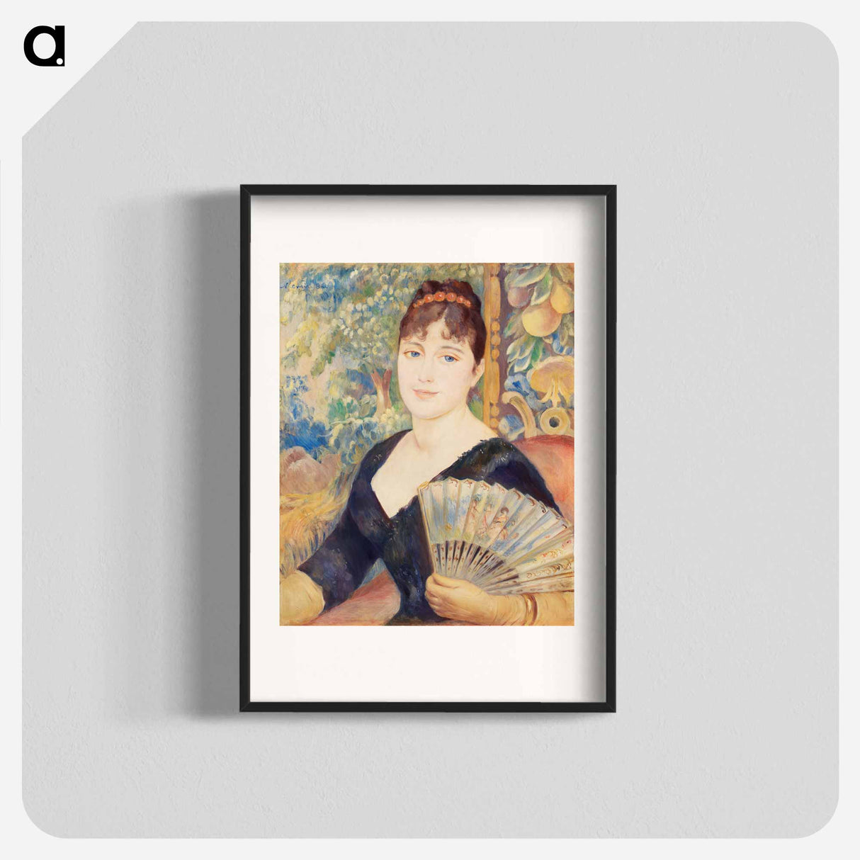 Woman with Fan - Pierre-Auguste Renoir Poster.