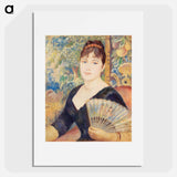 Woman with Fan - Pierre-Auguste Renoir Poster.