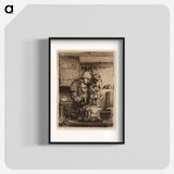 Rembrandt van Rijn's male figure in workshop - Rembrandt van Rijn Poster.