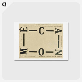 アートポストカード-Cover fo "In Mechanism" - テオ ファン ドゥースブルフ Postcard.
