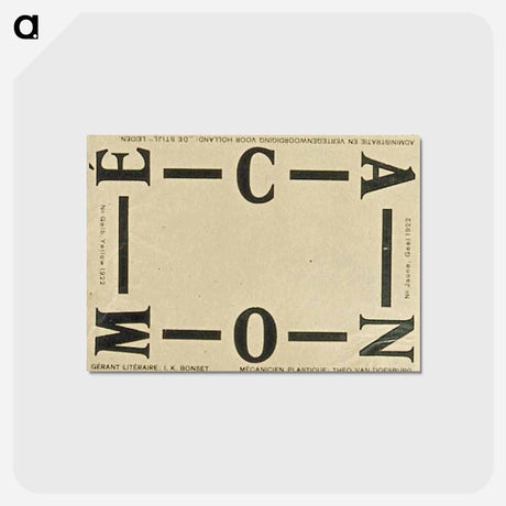 アートポストカード-Cover fo "In Mechanism" - テオ ファン ドゥースブルフ Postcard.