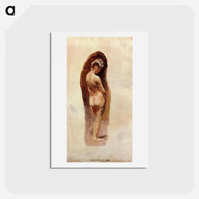 アートポストカード-Female Nude - トーマス エイキンズ Postcard.