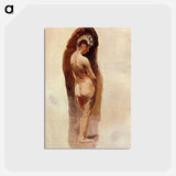 アートポストカード-Female Nude - トーマス エイキンズ Postcard.