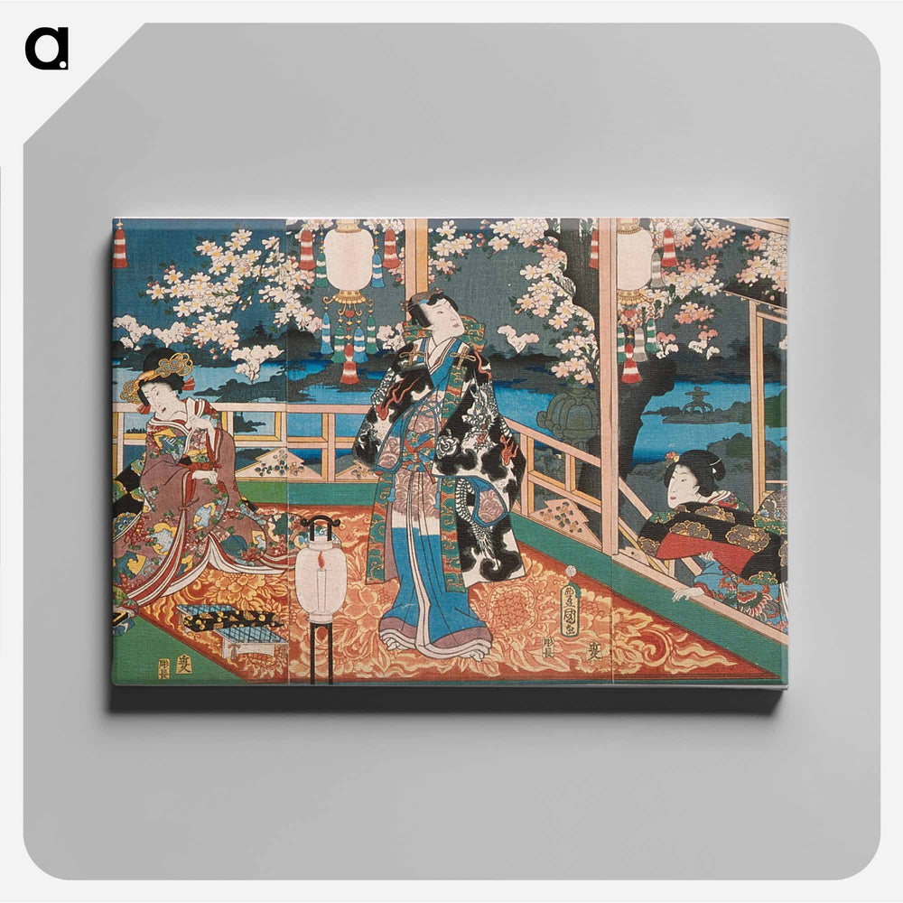 アートパネル-Night Visage of the Flower Genji
 - 歌川 国貞 Canvas.