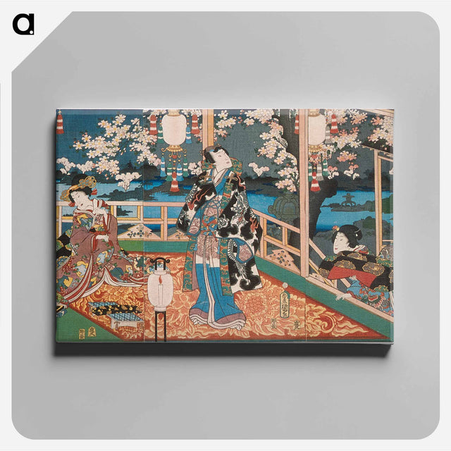 アートパネル-Night Visage of the Flower Genji
 - 歌川 国貞 Canvas.