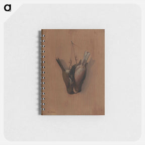 アートメモ帳-Two hung chaffinches - ヴィルヘルム フォン ライト Memo.