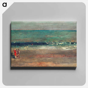 アートパネル-The Beach, Late Afternoon - ウィンスロー ホーマー Canvas.