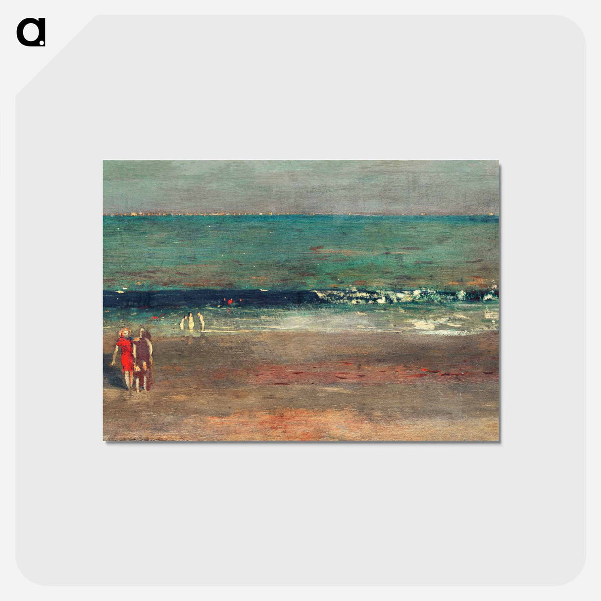 アートポストカード-The Beach, Late Afternoon - ウィンスロー ホーマー Postcard.