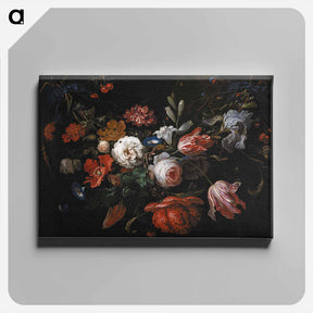 アートパネル-A Garland of Flowers - エイブラハム ミニョン Canvas.