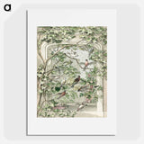Aviary with fourteen birds - アールト シューマン Poster.
