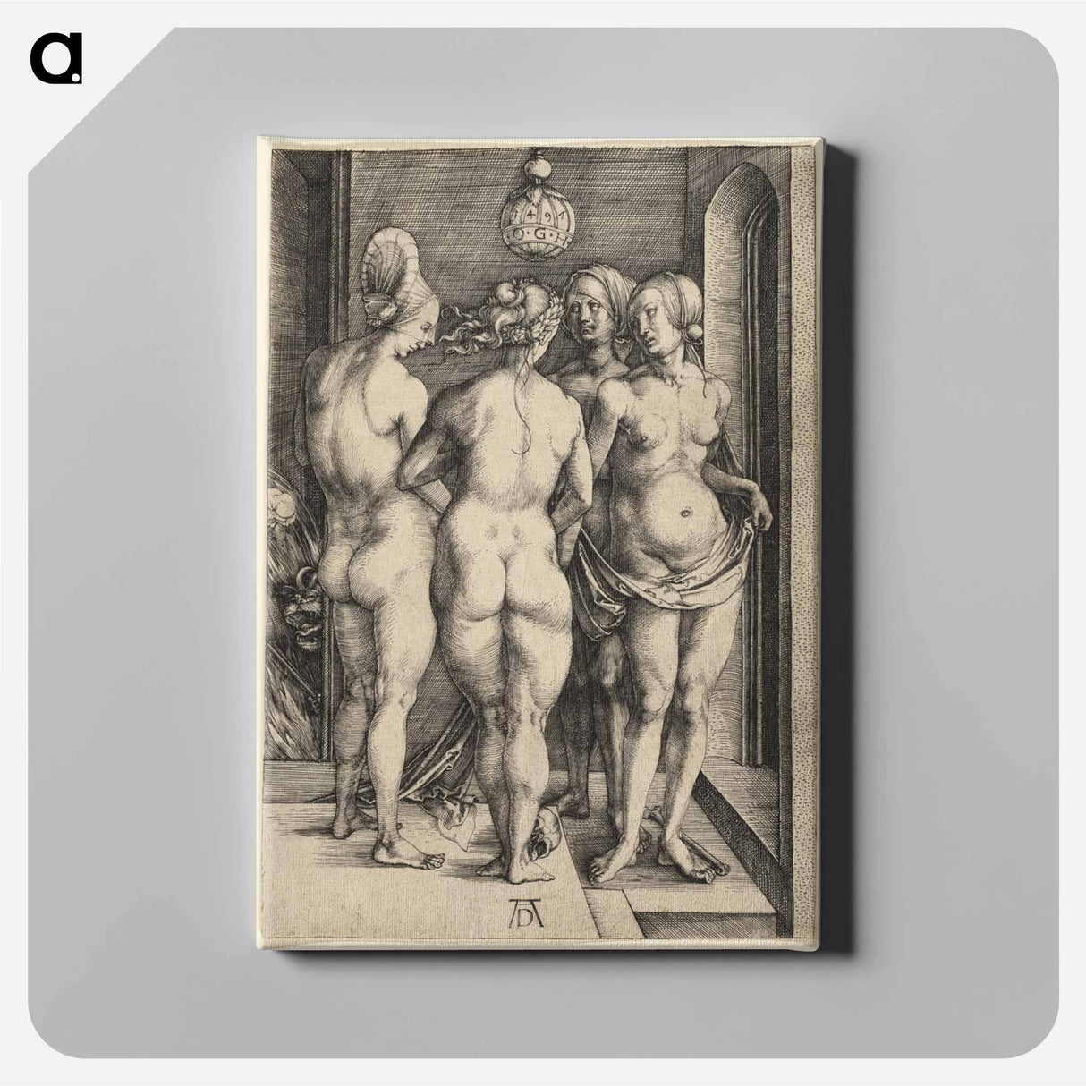 The Four Naked Women - アルブレヒト デューラー Canvas.