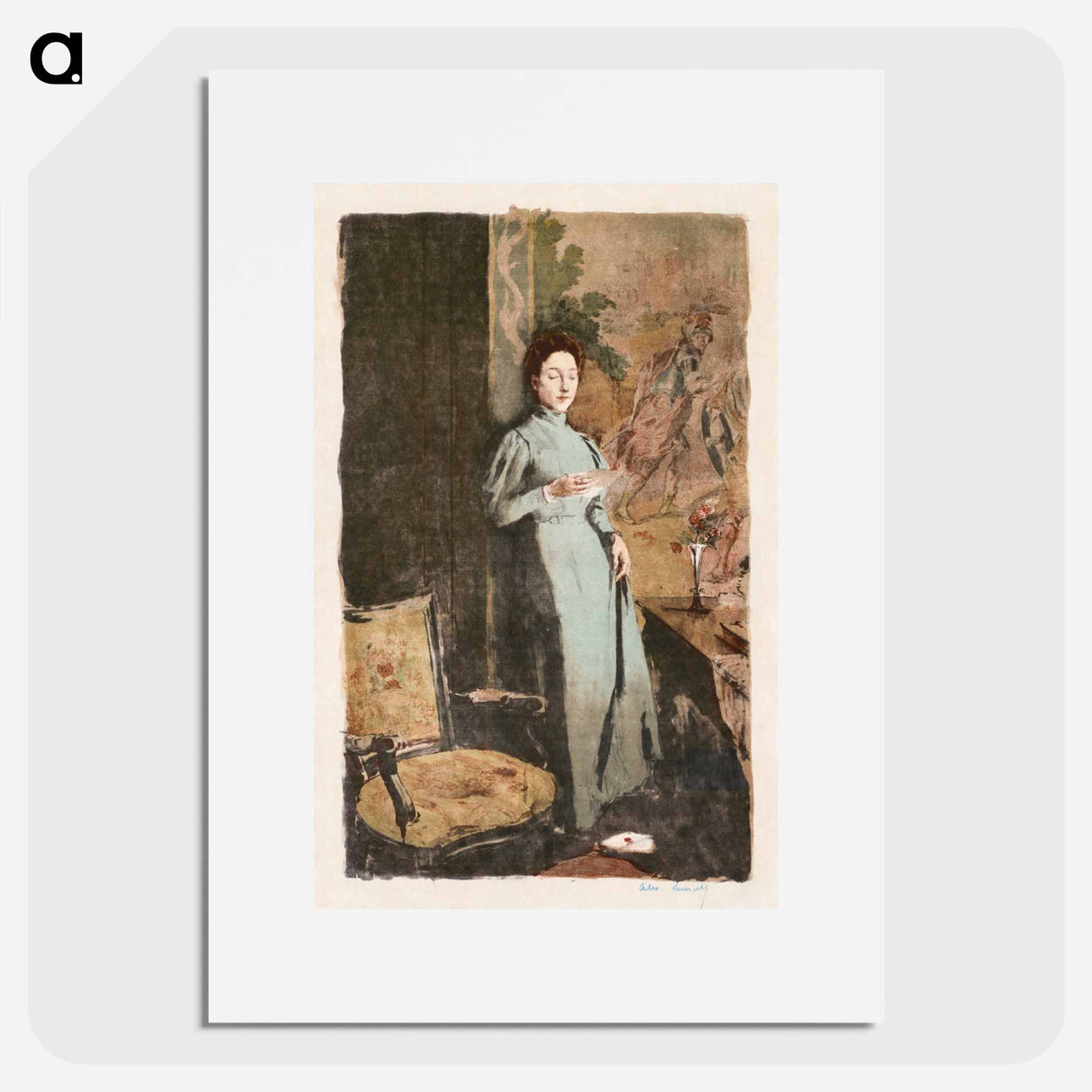 The Letter; La Lettre - アレクサンドル ルノア Poster.