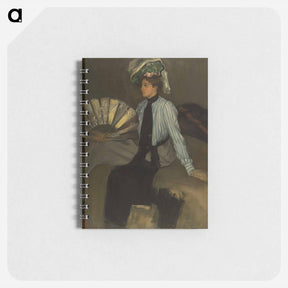 アートメモ帳-Young Woman With Fan - アルフレッド ヘンリー マウラー Memo.