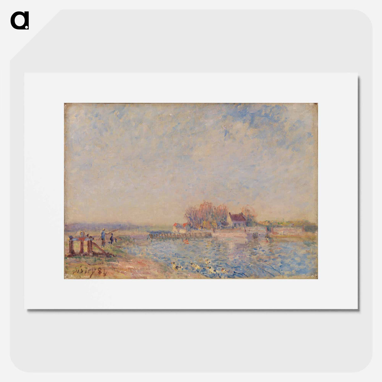 Saint Mammès–Loing Canal - アルフレッド シスレー Poster.