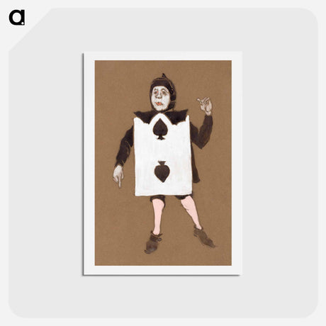 アートポストカード-Two of Spades - 不思議の国のアリス Postcard.