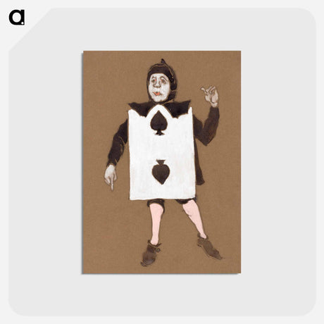 アートポストカード-Two of Spades - 不思議の国のアリス Postcard.