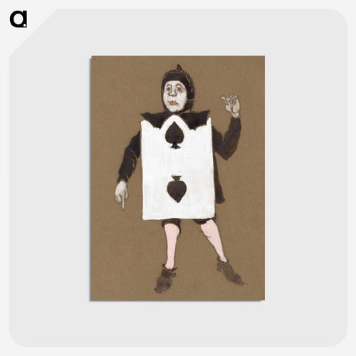 Two of Spades - 不思議の国のアリス Postcard.