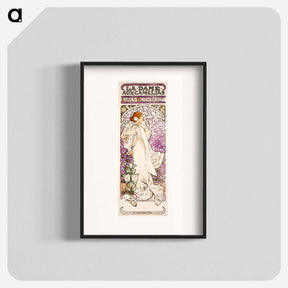 アートポスター-La dame, aux camelias - アルフォンス ミュシャ Poster.