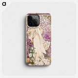 La dame, aux camelias - アルフォンス ミュシャ Phone Case.