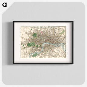 アートポスター-Whitbread's new plan of London - アンティーク地図 Poster.