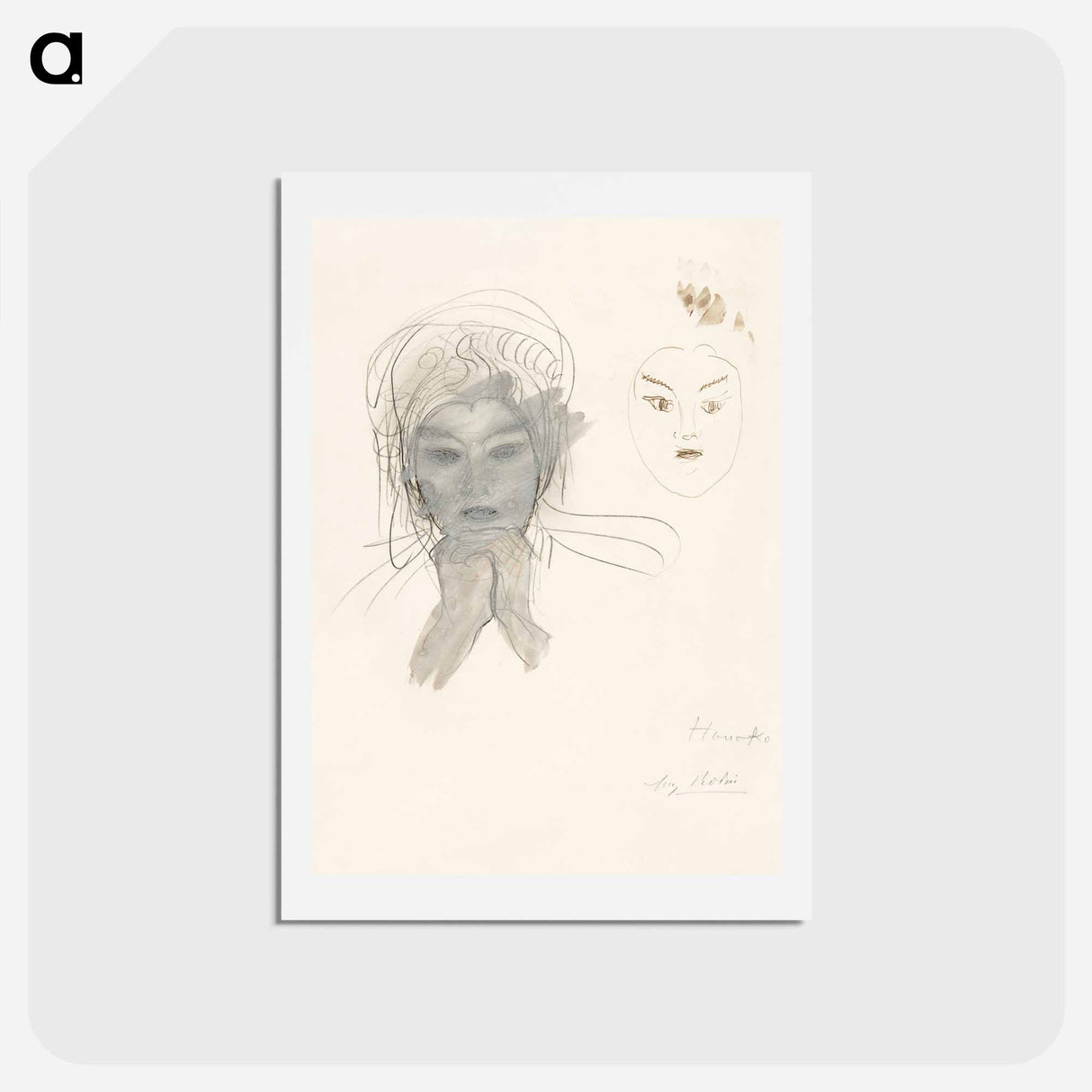 アートポストカード-Hanako - オーギュスト ロダン Postcard.