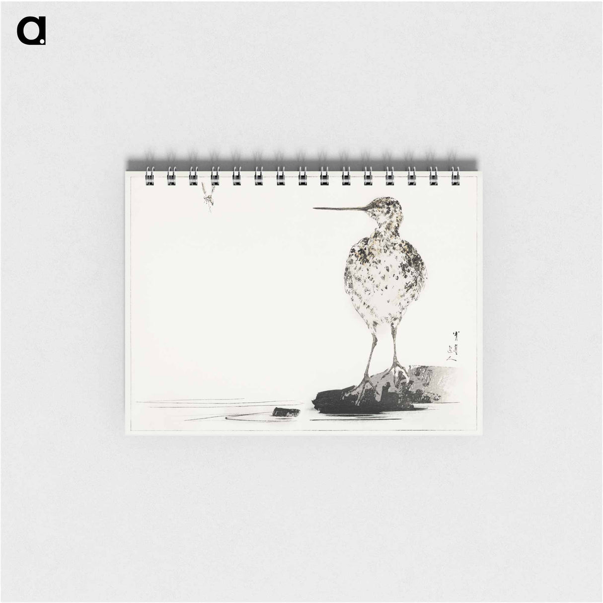 アートメモ帳-Common Snipe, Illustration from Bijutsu Sekai
 - 美術世界 Memo.