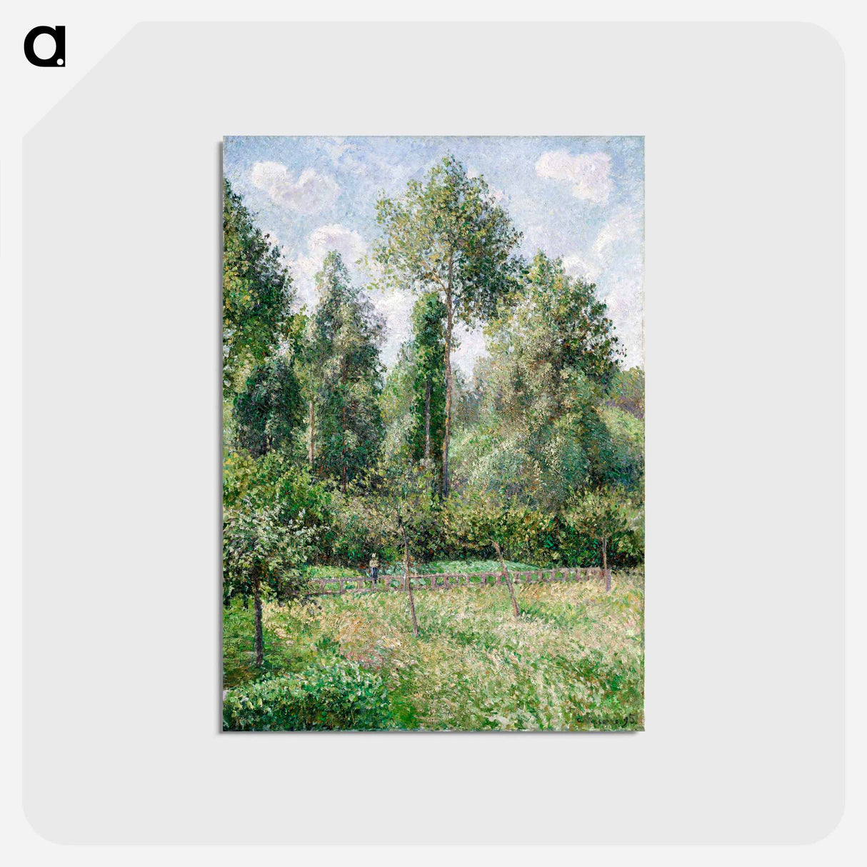 アートポストカード-Poplars, Éragny - カミーユ ピサロ Postcard.