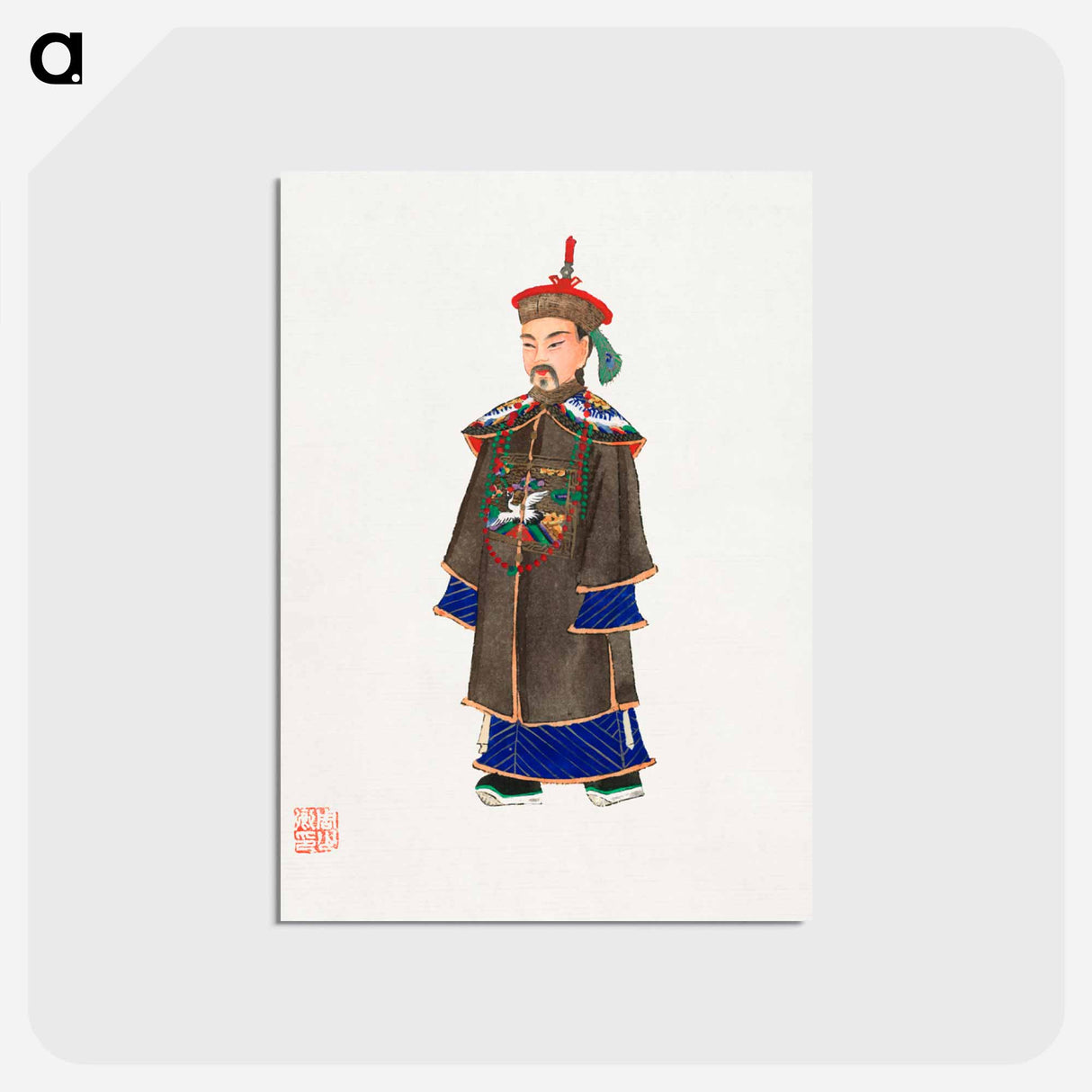 アートポストカード-Chinese Court Robe
 - 中国の衣装 Postcard.