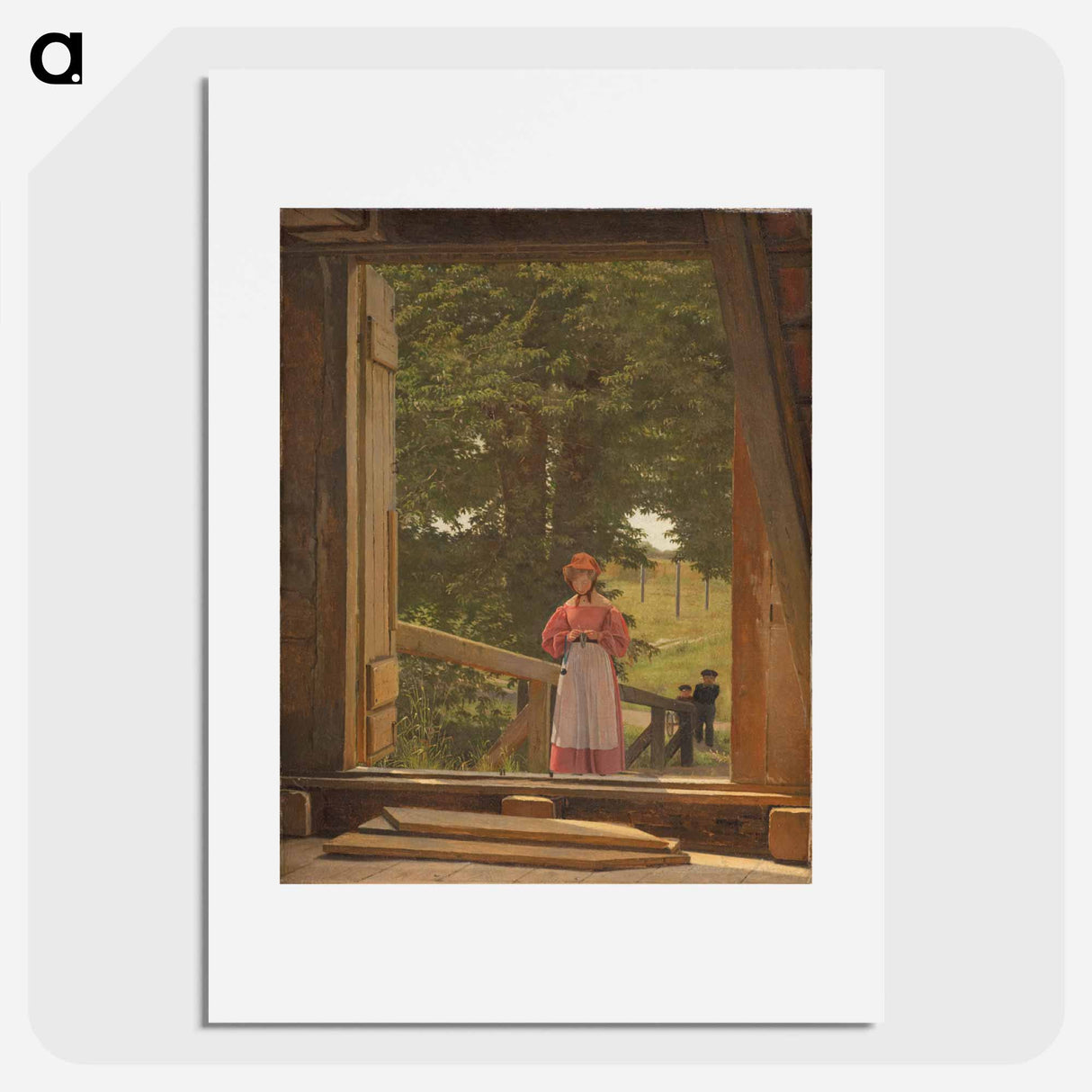 View from the Loft of the Grain Store at the Bakery in the Citadel of Copenhagen - クリステン ケプケ Poster.