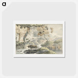 アートポストカード-Boslandschap met stier
 - コルネリス プロース ファン アムステル Postcard.