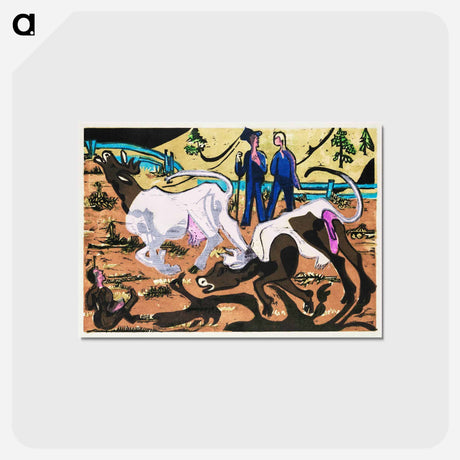 アートポストカード-Cows in Spring
 - デトロイト美術館 Postcard.