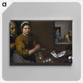 アートパネル-Christ in the House of Mary and Martha - ディエゴ ベラスケス Canvas.