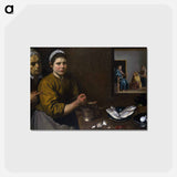 アートポストカード-Christ in the House of Mary and Martha - ディエゴ ベラスケス Postcard.