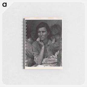 アートメモ帳-Destitute pea pickers in California. Mother of seven children. Age 32 - ドロテア ラング Memo.