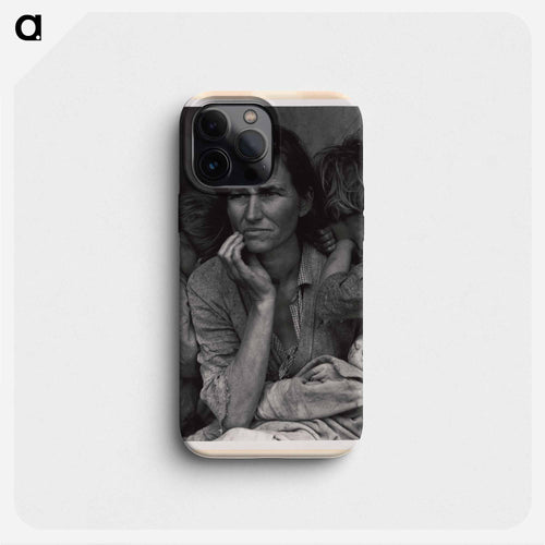 Destitute pea pickers in California. Mother of seven children. Age 32 - ドロテア ラング Phone Case.