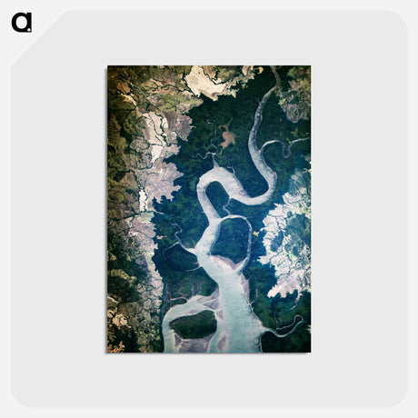 アートポストカード-Earth Observation from the International Space Station
 - 上空からの地球 Postcard.