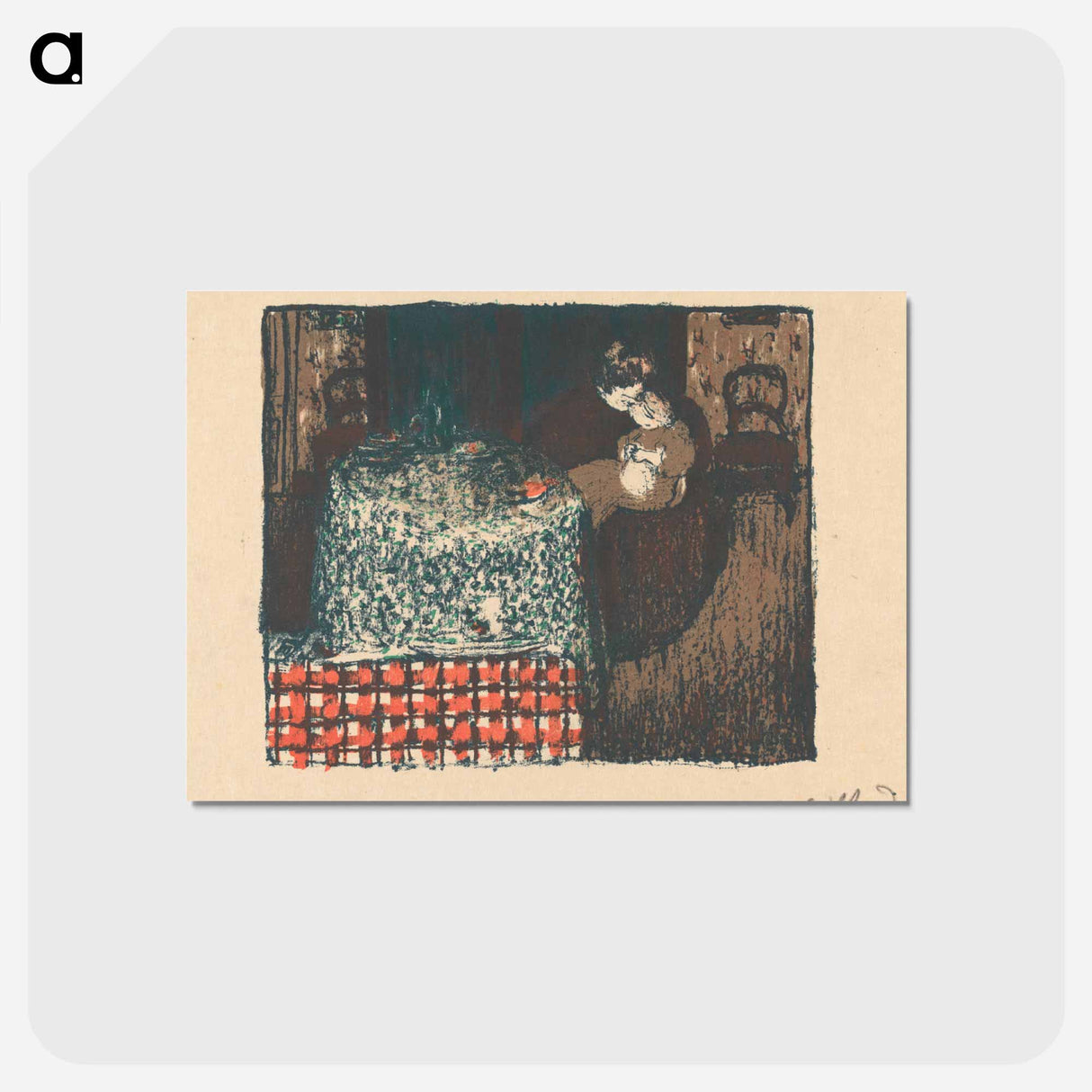 アートポストカード-Maternity - エドゥアール ヴュイヤール Postcard.
