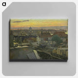 View of Wilders Plads at Christianshavn.Evening - エドヴァルド ウェイ Canvas.