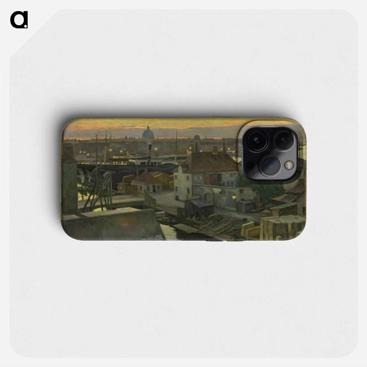 View of Wilders Plads at Christianshavn.Evening - エドヴァルド ウェイ Phone Case.