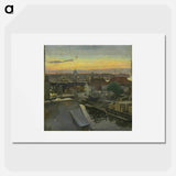 View of Wilders Plads at Christianshavn.Evening - エドヴァルド ウェイ Poster.