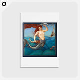 アートポストカード-A Sea-Nymph - エドワード バーン ジョーンズ Postcard.