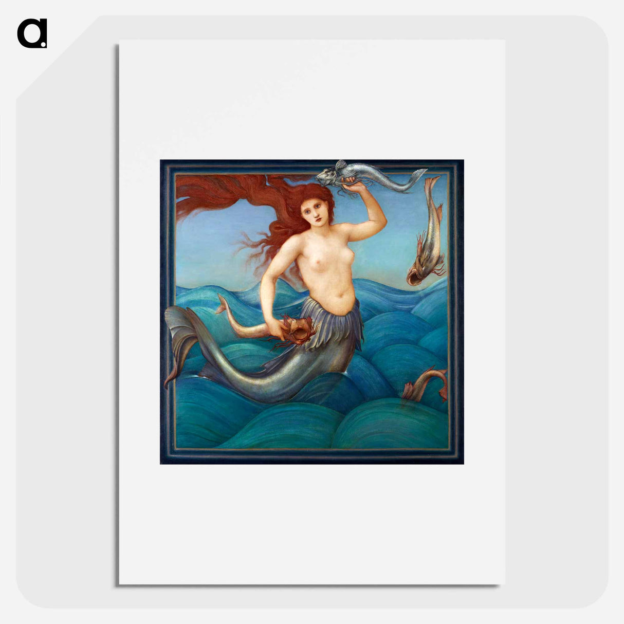 A Sea-Nymph - エドワード バーン ジョーンズ Poster.