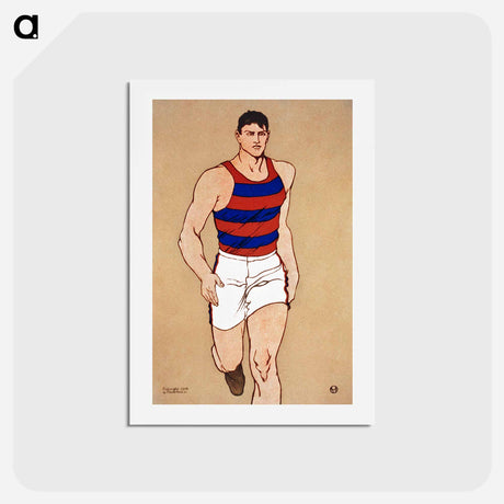 アートポストカード-Athlete - エドワード ペンフィールド Postcard.