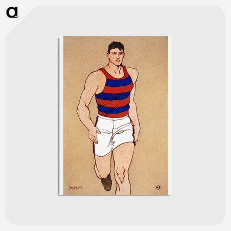 アートポストカード-Athlete - エドワード ペンフィールド Postcard.