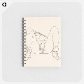 アートメモ帳-Reclining Nude with Boots - エゴン シーレ Memo.